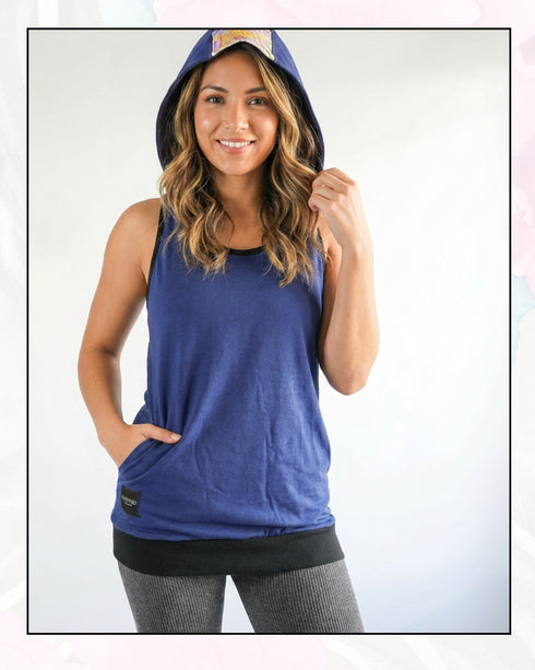 Ego Hoodie Tank —Dahlia By Kendra. Size S