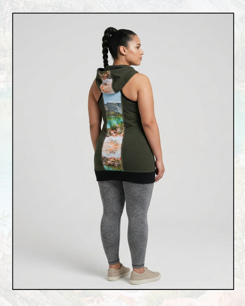Ego Hoodie Tank — Colours of nature. Size M