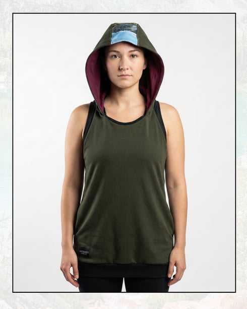 Ego Hoodie Tank — Colours of nature. Size M