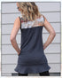 The Sleeveless Long Top With Frill