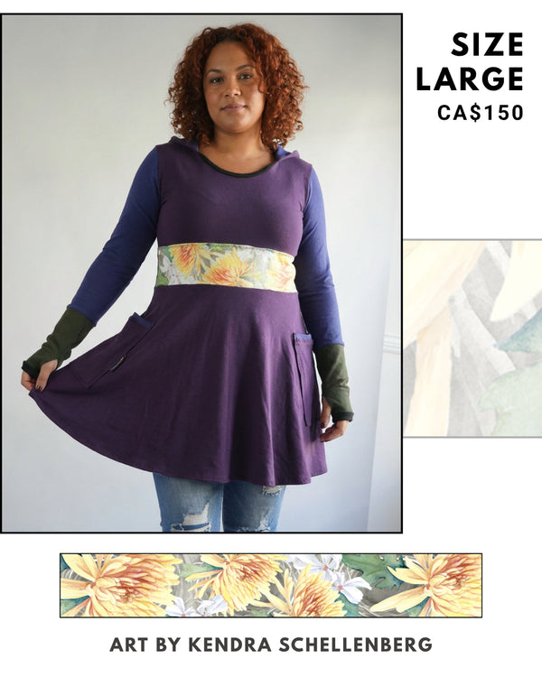 Sleeved Spirit With Hood—Crysanthemum By Kendra. Size L