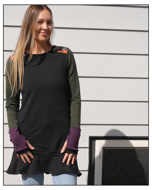 The Sleeved Long Top With Frill