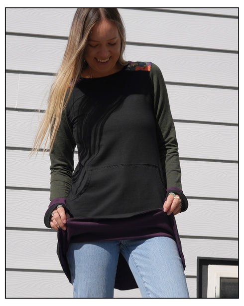 The Sleeved Long Top With Frill