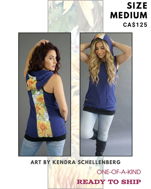 Ego Hoodie Tank — Crysanthemum By Kendra. Size M