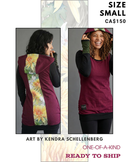 Ego Hoodie —Crysanthemum By Kendra. Size S