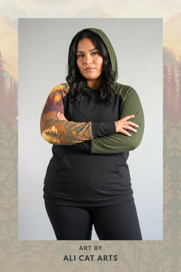 Mood Hoodie — Fading Tracks. Size XL