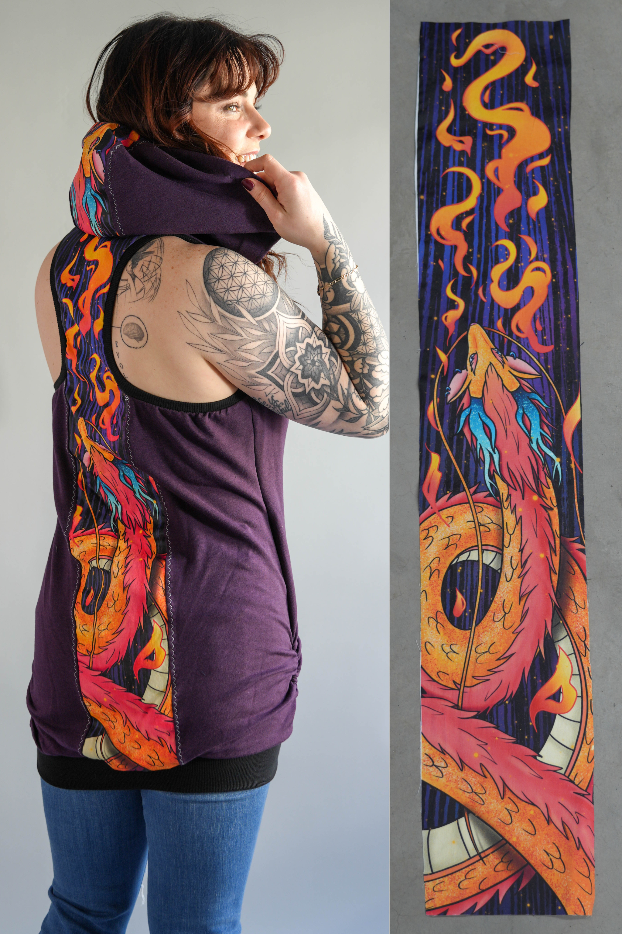 VIAVANDA DISTORTION HOODED TANK TOP ベージュ TOP TANK HOODED DISTORTION ベージュ VIAVANDA